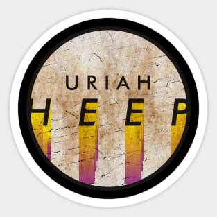 Uriah Heep - VINTAGE YELLOW CIRCLE Sticker